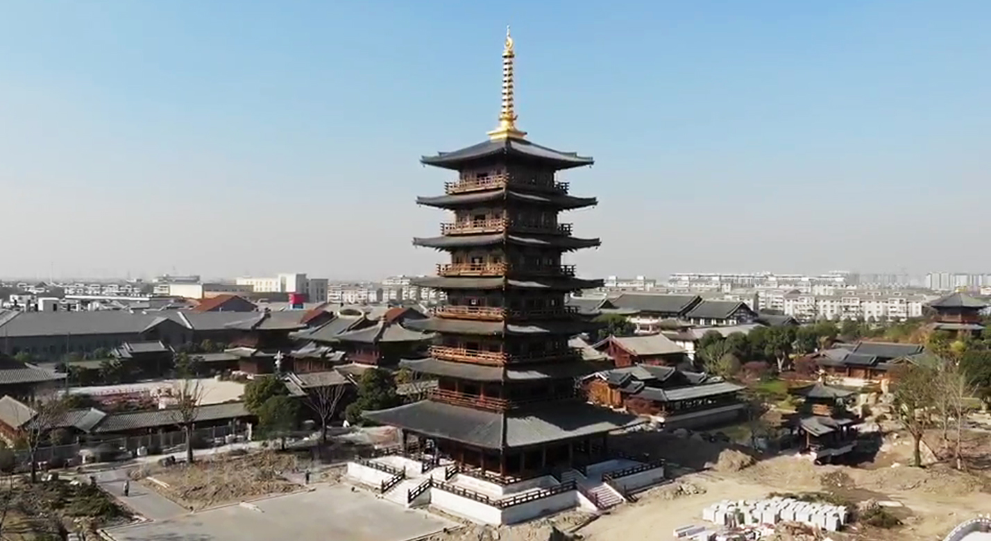 上海宝山寺塔-木结构监测